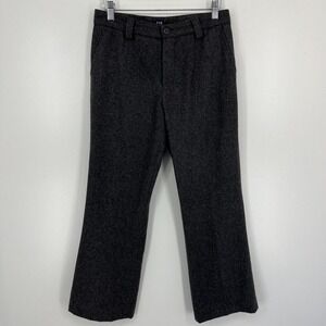 Gap Wool Blend Chino Pants Women's Size 4 Gray Vtg Y2K 2000 Straight Fit